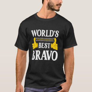 Camiseta Bravo Surname Equipe Funny Família Sobrenome Mundo
