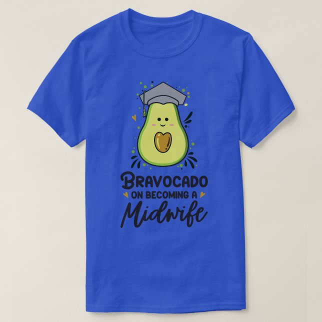 Camiseta Bravocado Sobre Ser Assistente De Parteira (Frente do Design)