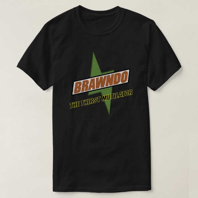 Camiseta Brawndo - O Terceiro Mutilatador - Camisa-T Essenc (Frente do Design)