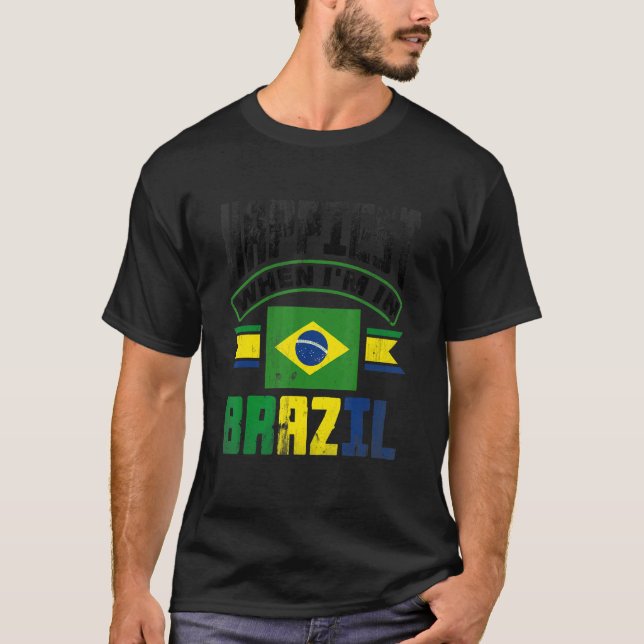Camiseta Brazil Brazilian Brazil Flag Happiest When Im In B (Frente)