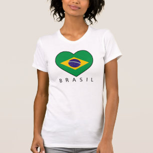Camiseta Brazil Heart Soccer