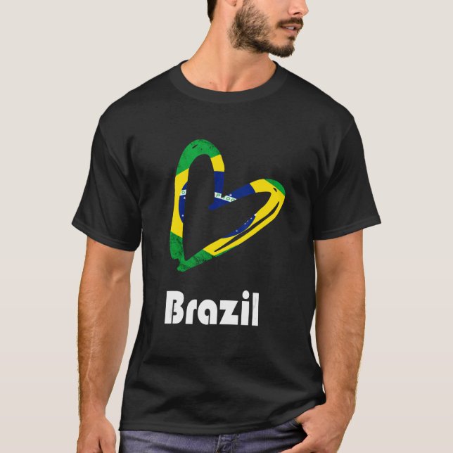 Camiseta Brazil Love Brazilian Pride Brazilian Roots Brasil (Frente)