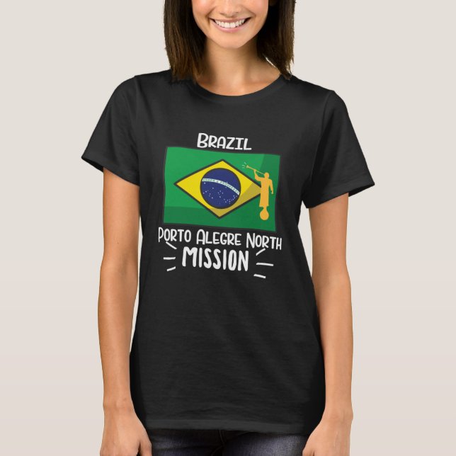Camiseta Brazil Porto Alegre Mormon LDS Mission Missionary (Frente)