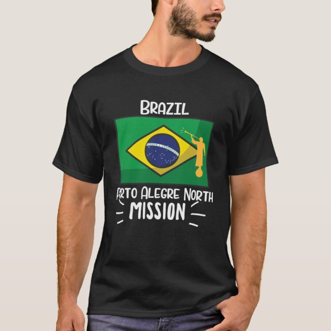 Camiseta Brazil Porto Alegre Mormon LDS Mission Missionary (Frente)