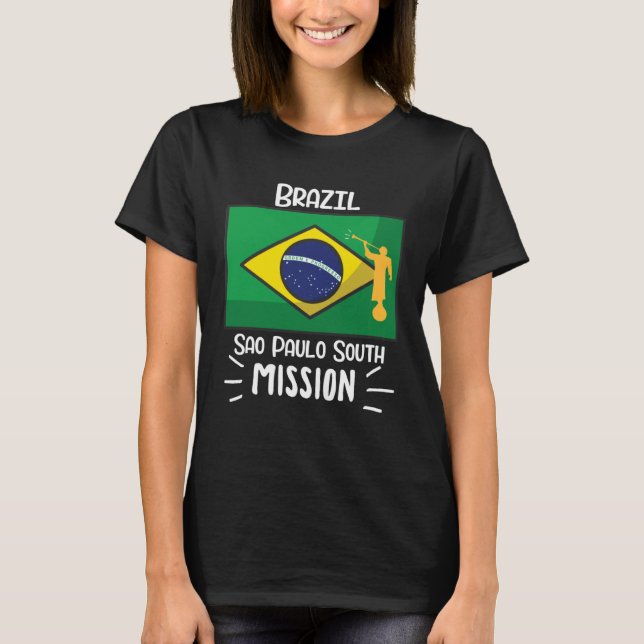 Camiseta Brazil Sao Paulo South Mormon LDS Mission Missiona (Frente)