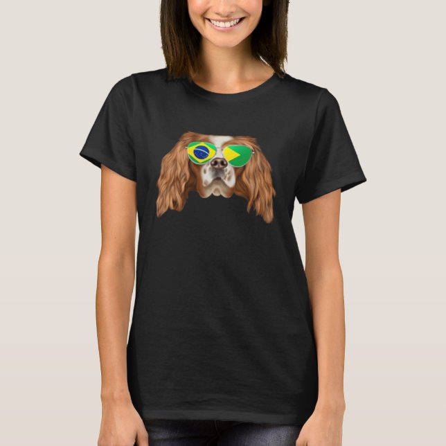 Camiseta Brazilian Flag English Toy Spaniel Dog Brazil Pock (Frente)