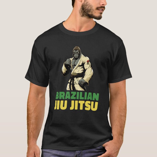 Camiseta Brazilian Jiu Jitsu and Grappling Gorilla  1 (Frente)