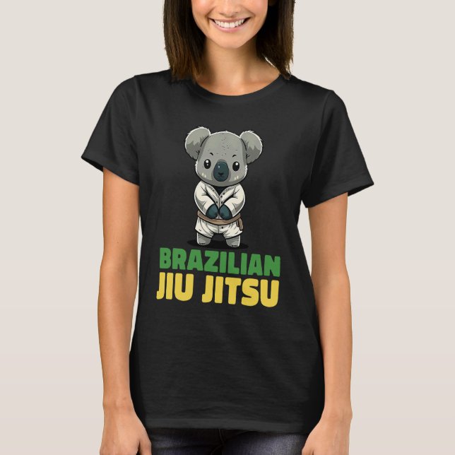 Camiseta Brazilian Jiu Jitsu and Grappling Koala (Frente)