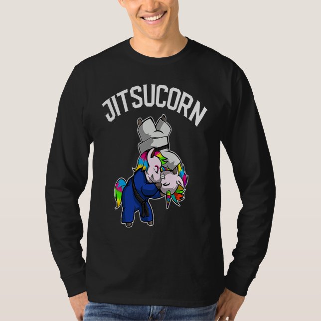 Camiseta Brazilian Jiu Jitsu and Unicorn  BJJ and Grappling (Frente)