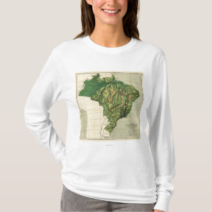 Camiseta BrazilPhysical MapBrazil panorâmico