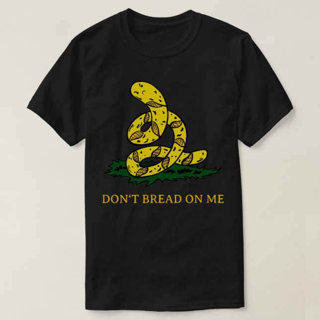 Camiseta Bread Gadsden Flag Parody Baguette (Frente do Design)