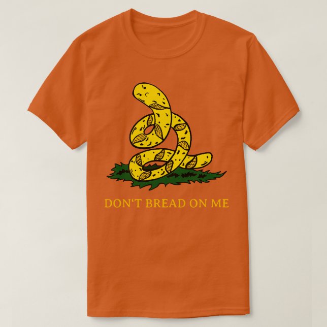 Camiseta Bread Gadsden Flag Parody Baguette (Frente do Design)