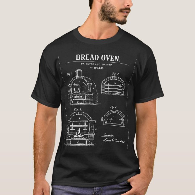 Camiseta Bread Oven Blueprint Design (Frente)
