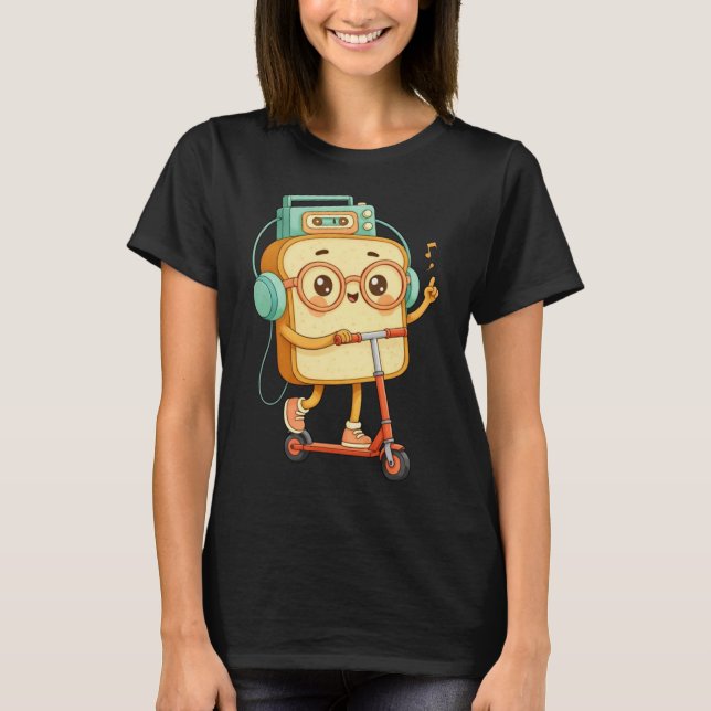 Camiseta Bread Tony- cute scooter T-Shirt (Frente)