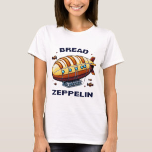 Camiseta Bread Zeppelin - Design da Aeronave de Arte em Pix