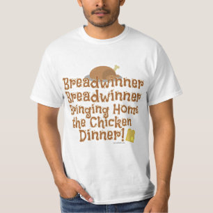 Camiseta Breadwinner Chicken Janta Cartoon Funny Design