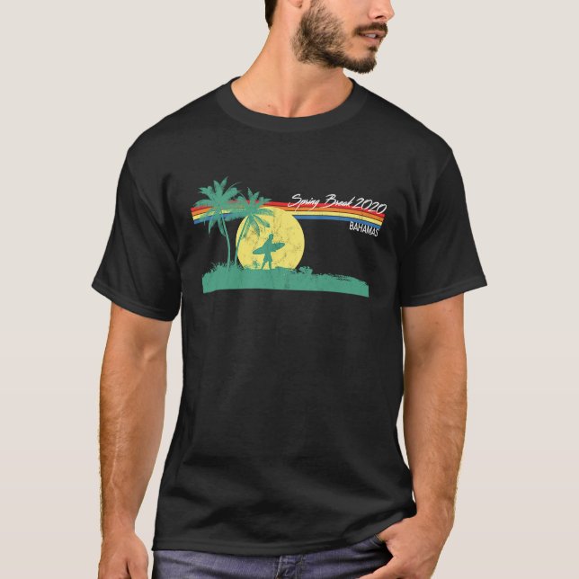 Camiseta Break 2020 Bahamas Retro 80s Beach (Frente)