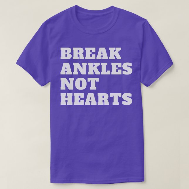 Camiseta Break Ankles Não Corações (Frente do Design)