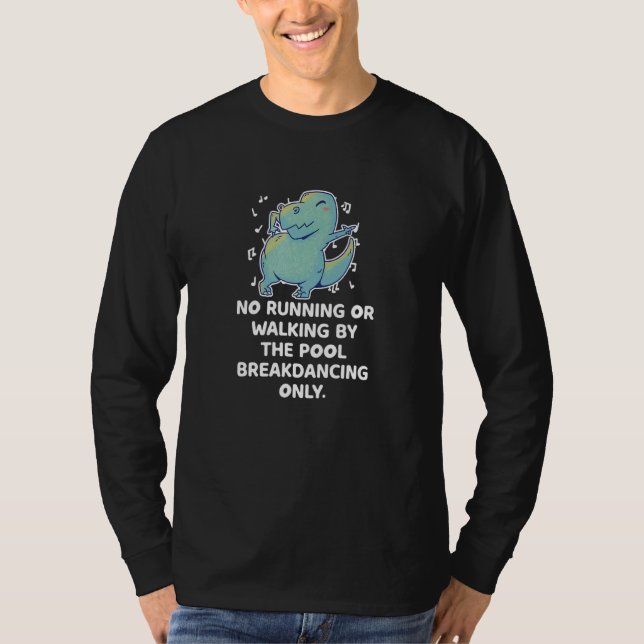 Camiseta Break Dancing No Running Ou Walking Natation Dino (Frente)