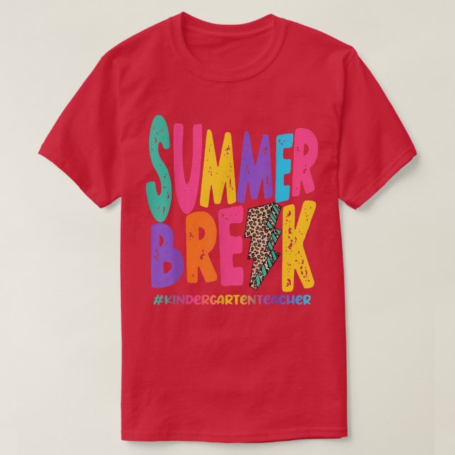Camiseta Break de Verão - Professor de jardim de infância - (Frente do Design)
