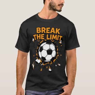 Camiseta Break Limits Soccer Ball Fire Goal T-Shirt - Sport