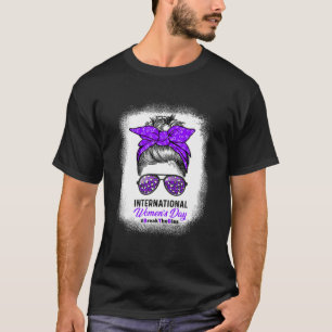 Camiseta Break The Bias Messy Bun Dia Internacional da Mulh