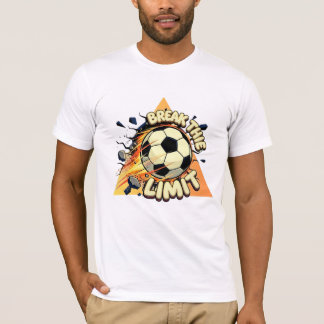 Camiseta Break The Limit Soccer Ball Fire Goal Sports Motiv