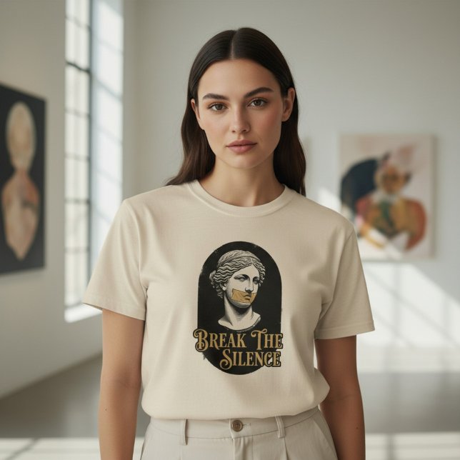 Camiseta Break the Silence Motivational  (Criador carregado)