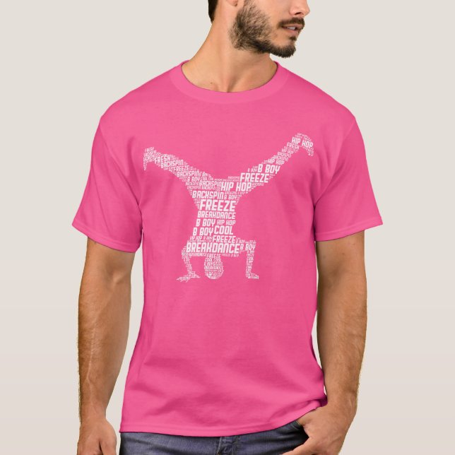 Camiseta Breakdance Breakdancer Breakdancing Rapazes Homens (Frente)