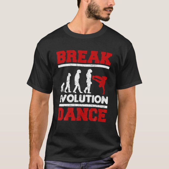 Camiseta Breakdance Evolution Hip Hop Breakdancing 80S 90S (Frente)