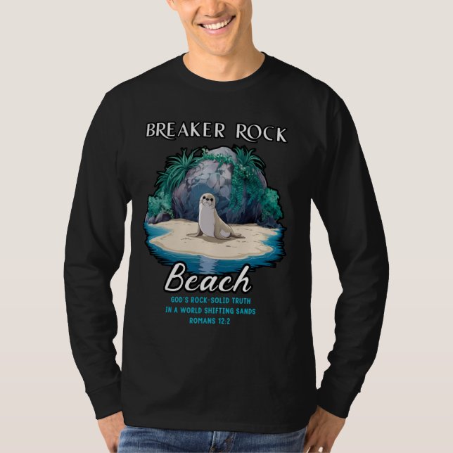 Camiseta Breaker Rock Beach Verdade Sólida de Rock de Deus  (Frente)