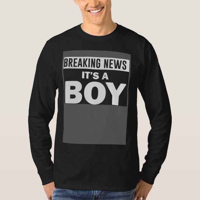 Camiseta Breaking News It s a Boy (Frente)