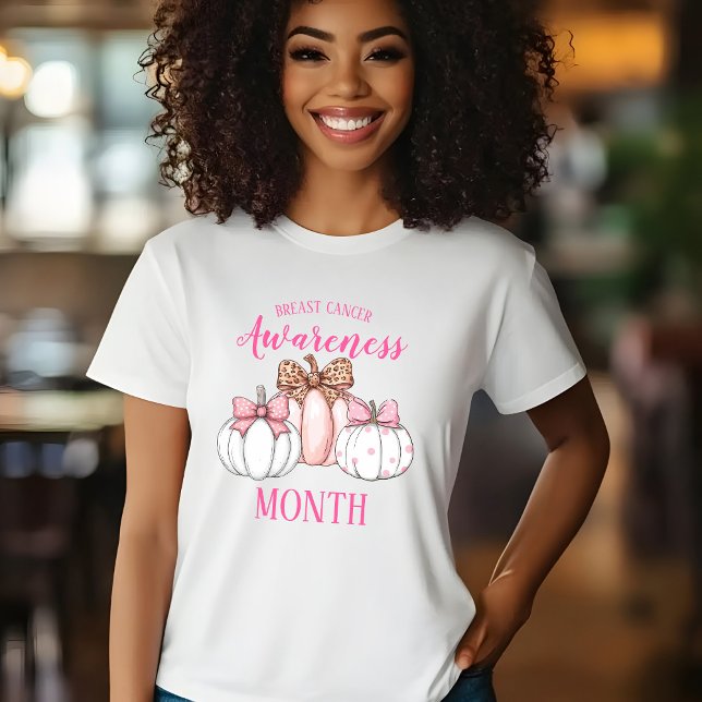Camiseta Breast Cancer Awareness Month  (Pink Pumpkin Breast Cancer Awareness Month T-shirt)