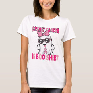 Camiseta Breast Cancer Is Boo Sheet Halloween Breast Cancer