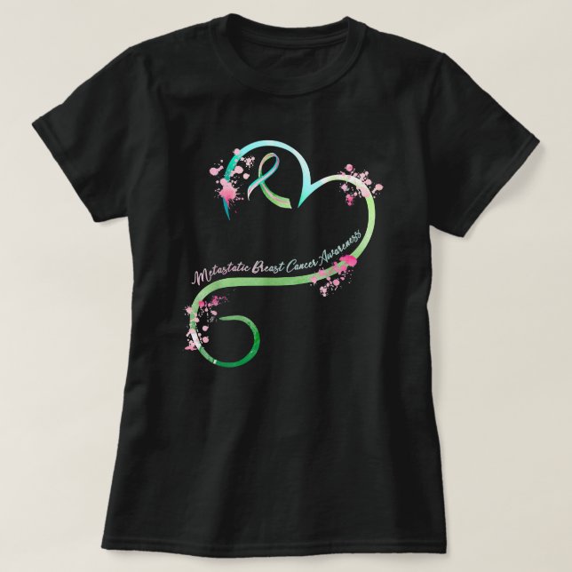 Camiseta Breast Cancer Metastatic Breast Cancer Awareness H (Frente do Design)
