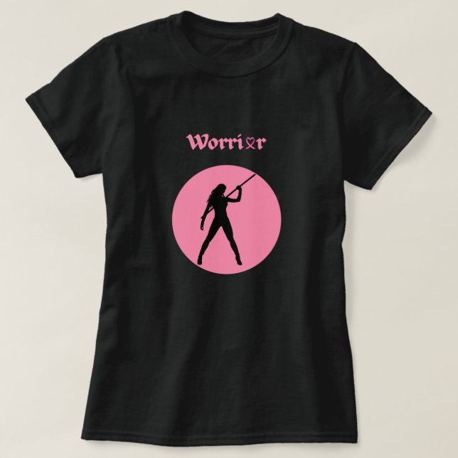Camiseta Breast Cancer Pink Warrior Woman T-Shirt (Frente do Design)