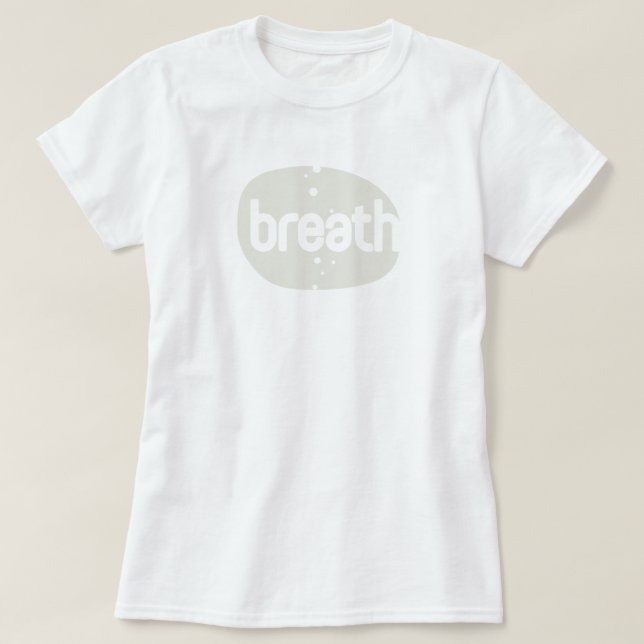 Camiseta Breath Zone - White Yoga & Pilates T-shirt (Frente do Design)