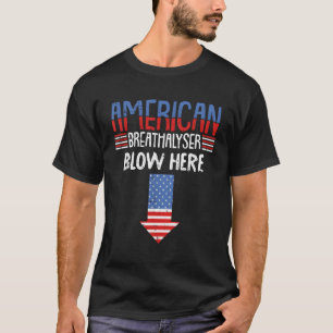 Camiseta Breathalyzer 4 De Julho Bandeira Americana Patriót