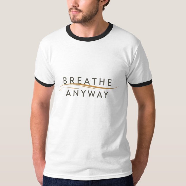 Camiseta Breathe Anyway – Stress Awareness Minimal Yellow  (Frente)