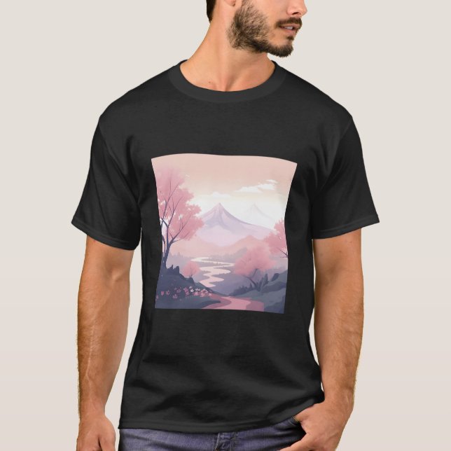 Camiseta Breathtaking K Blossom Landscape Handpainted Work (Frente)