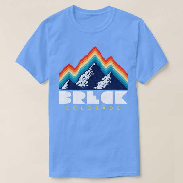 Camiseta Breck Colorado Retro Ski (Frente do Design)