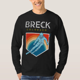 Camiseta Breck Colorado USA Ski Resort BACK IMPRESSÃO 2