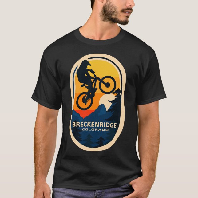 Camiseta breckenridge colorado mtb mountain bike equitação  (Frente)