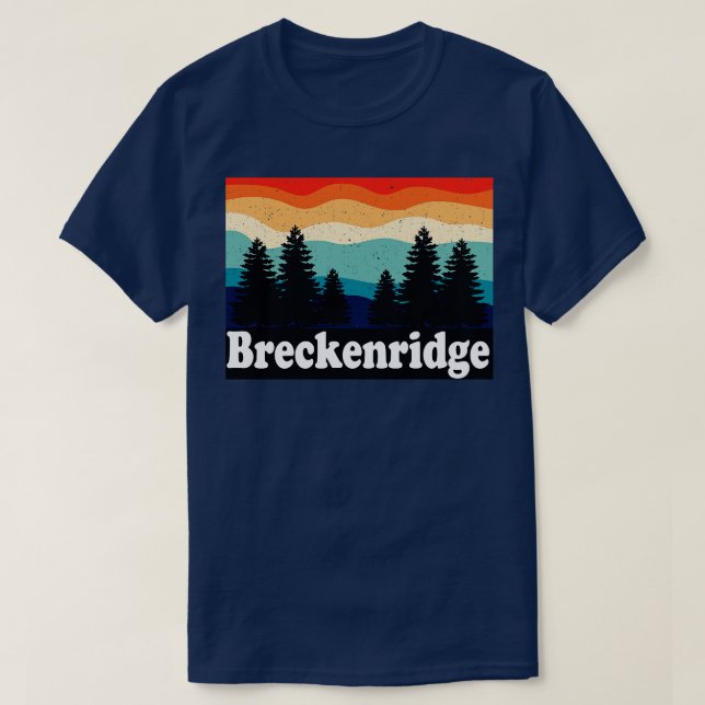 Camiseta Breckenridge Colorado Retro (Frente do Design)