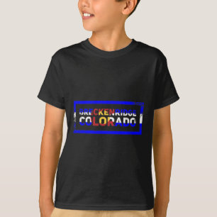 Camiseta Breckenridge Estado do Colorado Flag Retro Mountai