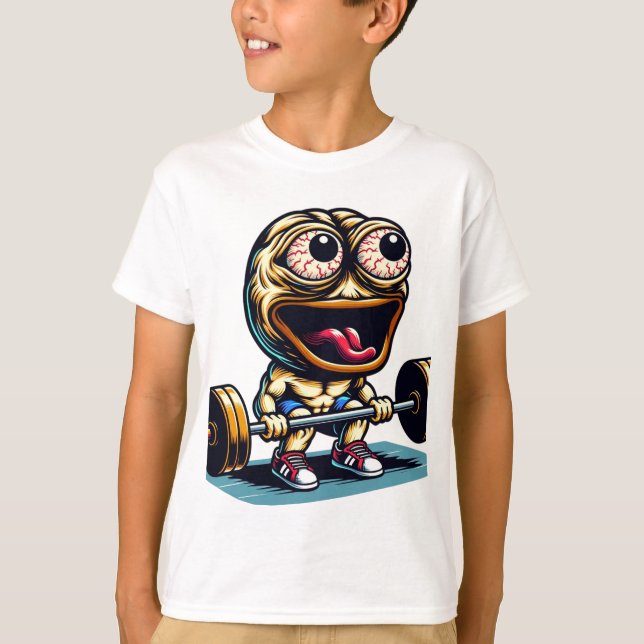Camiseta Breen Levantando Pesos – Força em Movimento (Frente)