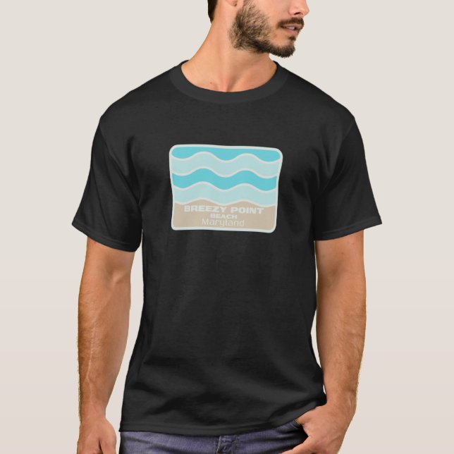 Camiseta Breezy Point Beach Maryland Waves Vacation Souveni (Frente)