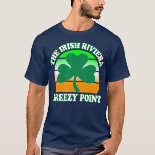 Camiseta Breezy Point NY O Retro Irlandês Riviera Shamrock