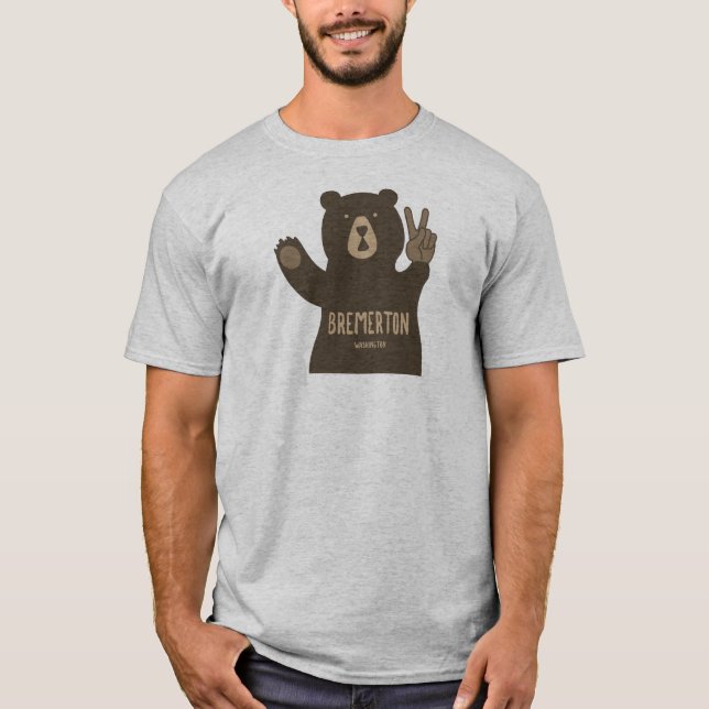 Camiseta Bremerton Washington Urso da Paz (Frente)