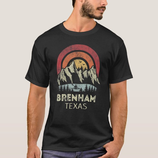 Camiseta Brenham Texas Mountain Sunset Sunrise Kayaking (Frente)